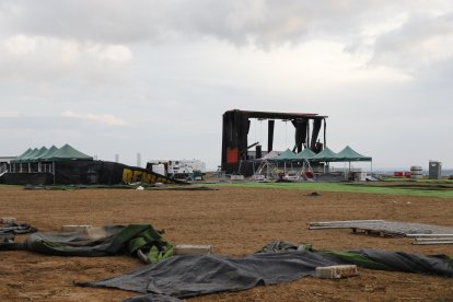 Danys als escenaris i equips de so van impedir de celebrar el festival de música d’Alguaire.