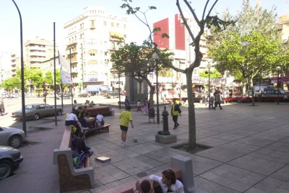 El interior de la vieja plaza.  