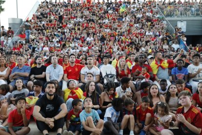 Pantalla gegant a Lleida per veure la final de l'Eurocopa entre Espanya i Anglaterra