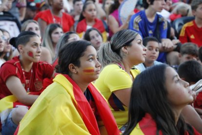 Pantalla gegant a Lleida per veure la final de l'Eurocopa entre Espanya i Anglaterra