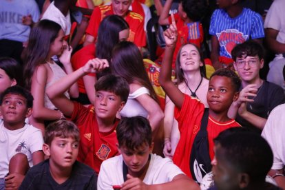 Pantalla gegant a Lleida per veure la final de l'Eurocopa entre Espanya i Anglaterra