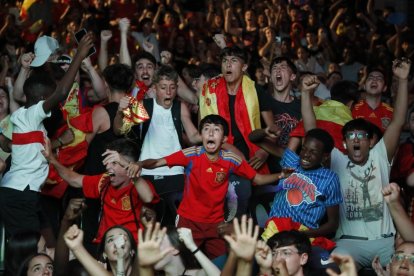 Pantalla gegant a Lleida per veure la final de l'Eurocopa entre Espanya i Anglaterra