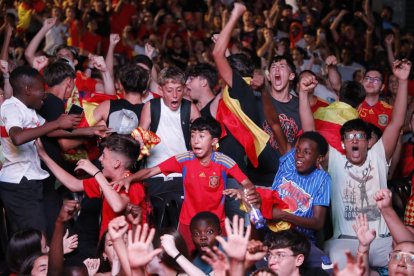 Pantalla gegant a Lleida per veure la final de l'Eurocopa entre Espanya i Anglaterra