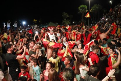 Pantalla gegant a Lleida per veure la final de l'Eurocopa entre Espanya i Anglaterra