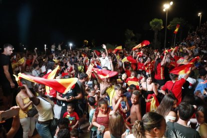 Pantalla gegant a Lleida per veure la final de l'Eurocopa entre Espanya i Anglaterra