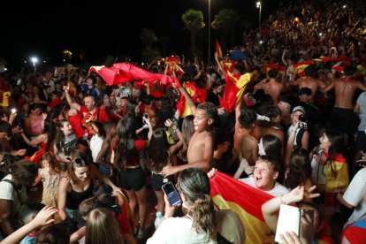Pantalla gegant a Lleida per veure la final de l'Eurocopa entre Espanya i Anglaterra