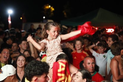 Pantalla gegant a Lleida per veure la final de l'Eurocopa entre Espanya i Anglaterra