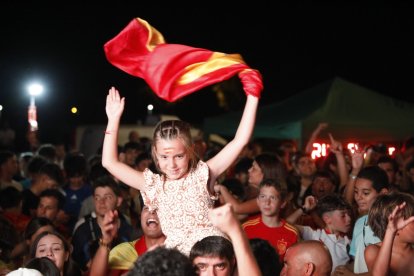 Pantalla gegant a Lleida per veure la final de l'Eurocopa entre Espanya i Anglaterra
