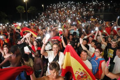 Pantalla gegant a Lleida per veure la final de l'Eurocopa entre Espanya i Anglaterra