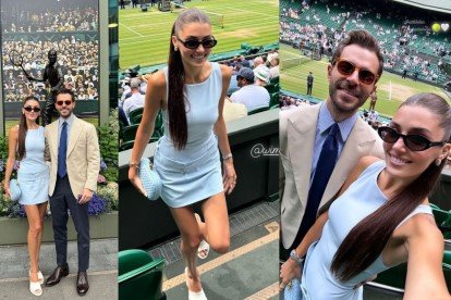 Hande Erçel en la final de Wimbledon