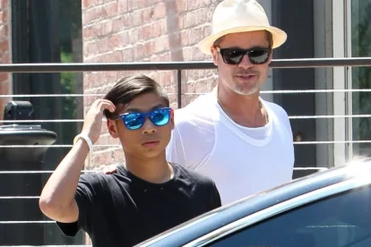 Brad Pitt amb el seu fill Pax a Los Angeles