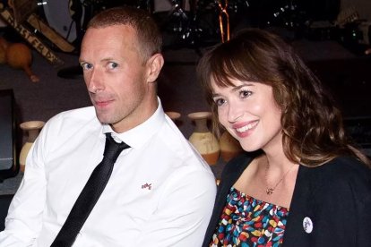Chris Martin y Dakota Johnson.