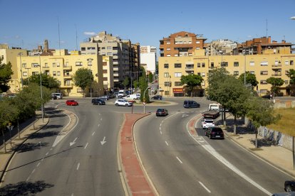 La rotonda que ha sustituído al cruce de Cos-Gayón.