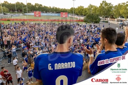 Imatges del partit entre el Lleida CF i la UE Cornellà