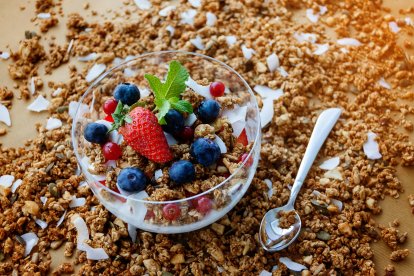 Iogurt amb fruites.