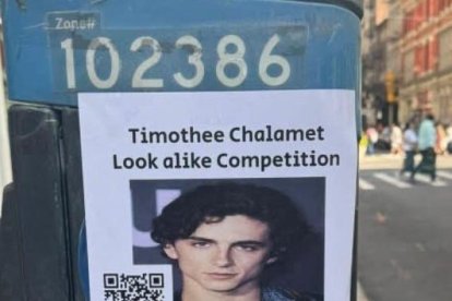 Cartel del concurso de Timothée Chalamet