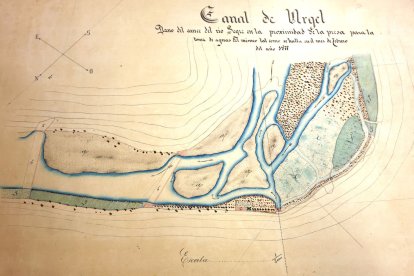 Un mapa del Canal d’Urgell del 1877.. - J.GÓMEZ