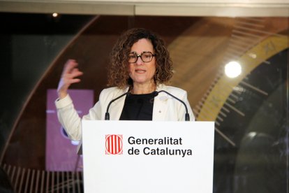 La consellera de Cultura, Sònia Hernández, a la presentació de l''Espai Moja. Catalunya: Patrimoni Viu'