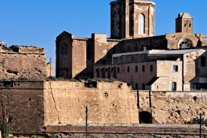 Gran grieta en los muros colindantes al acceso principal a la Seu. - SCD