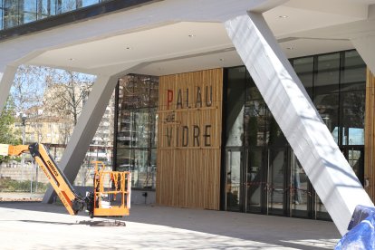 L'entrada principal del Palau de Vidre de Lleida aquest dimecres.