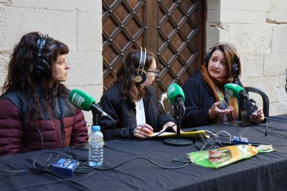 Imatges de la diada de Sant Jordi a Lleida.
