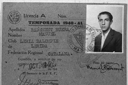 L’amateur. Al tornar a Lleida del Cadis va passar a entrenar el filial del primer equip de la UD Lérida. - FONS GÓMEZ VIDAL / ARXIU FOTOGRÄFIC IEI