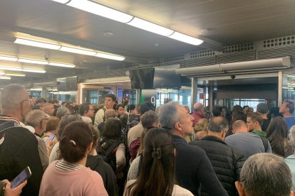 L'estació d'Atocha, aquest dimarts al matí.