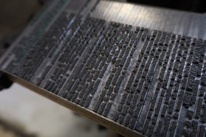 Peces úniques. Caràcters fets de ferro o plom que encara es guarden intactes. - I.G.C