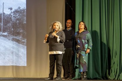 Anna Sàez, directora de SEGRE (dreta), amb Ferran Masamunt. - JORDI ECHEVARRIA