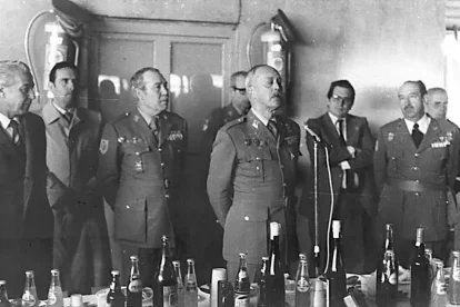 Acte amb militars, entre els quals Armada, a Lleida.