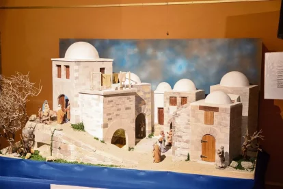 La peça que mostra l’arribada de Maria i Josep a Betlem. - JORDI BONILLA
