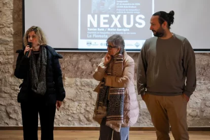 Un moment de la presentació de l’exposició ‘Nexus’. - M.G.