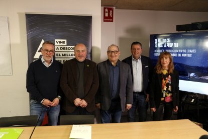 La roda de premsa de presentació de la nova temporada del Parc Astronòmic del Montsec.
