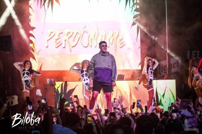 bad Bunny durant el seu segon concert a Biloba, el 22 de juliol del 2018.
