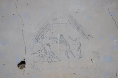 Un grafiti amb la imatge d’una de les infermeres de l’hospital. - A.E.S.