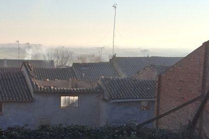 Una vista de part de l'immoble en què s'ha ensorrat el sostre.