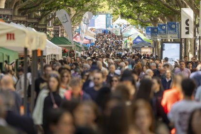 Diada de Sant Jordi a la ciutat de Lleida.