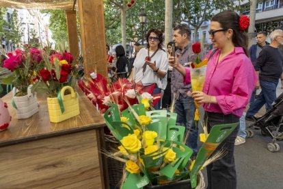 Diada de Sant Jordi a la ciutat de Lleida.