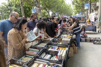 Diada de Sant Jordi a la ciutat de Lleida.
