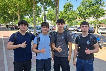 Néstor, Dani, Santiago y Nacho del Mater Salvatoris y Institució Lleida