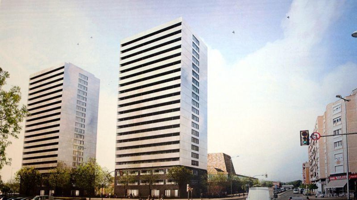 BBVA ha pedido licencia a la Paeria para construir las dos torres junto a la Llotja