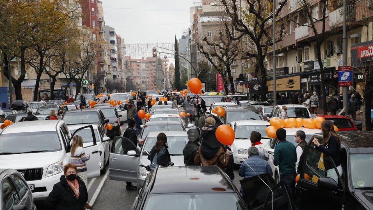 Marcha contra la ley Celaá en Lleida en una imagen de archivo.