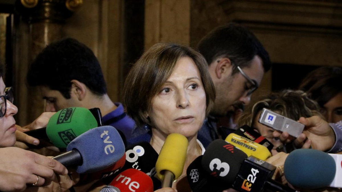 Carme Forcadell, al Parlament de Catalunya.