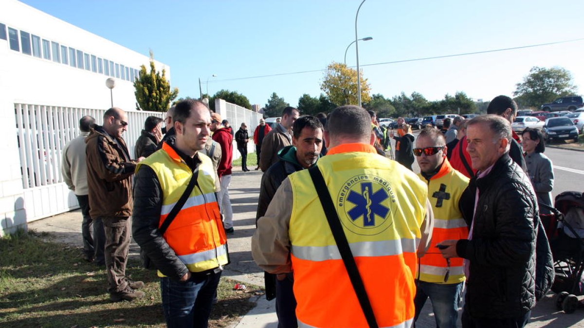 Un momento de la protesta de ayer en Tarragona.