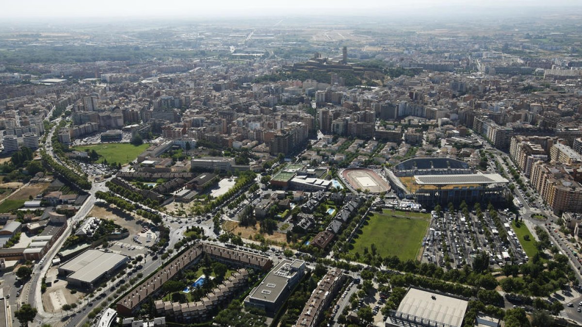 Vista de Lleida ciutat, que té un alt percentatge de les comunitats de propietaris de la província.