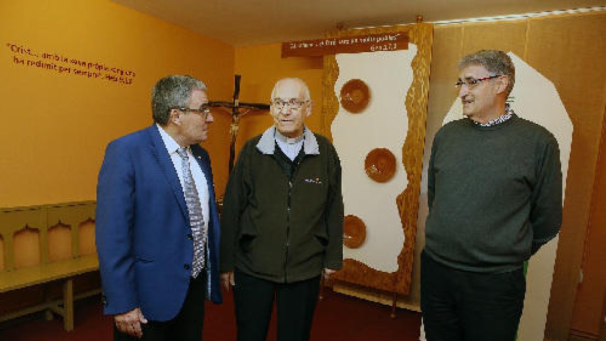 Un moment ahir de la visita de l’alcalde a la Fundació Jericó.