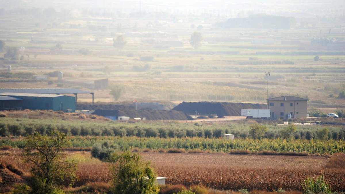 Vista de la planta de compostatge d’Arpla de Torregrossa.