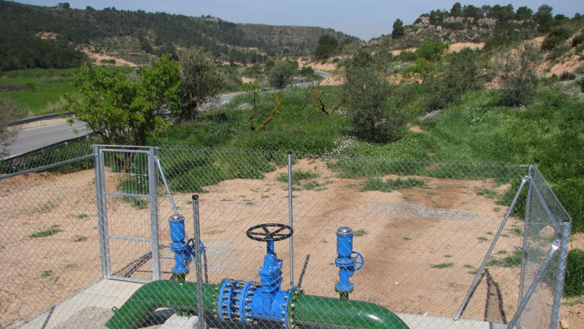 Imatge d’arxiu d’una instal·lació del Garrigues Sud al seu pas pels Torms.