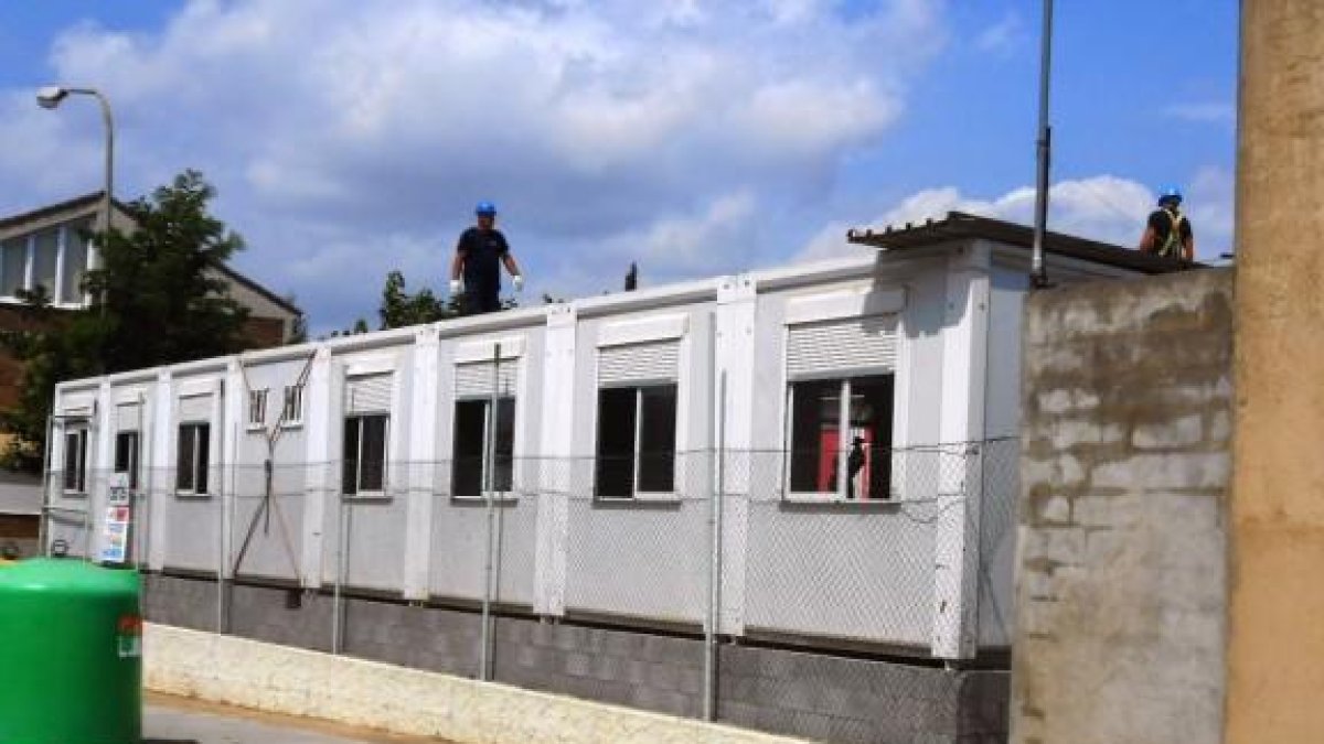 Mòduls prefabricats de l’Escola Vinyet de Solsona.