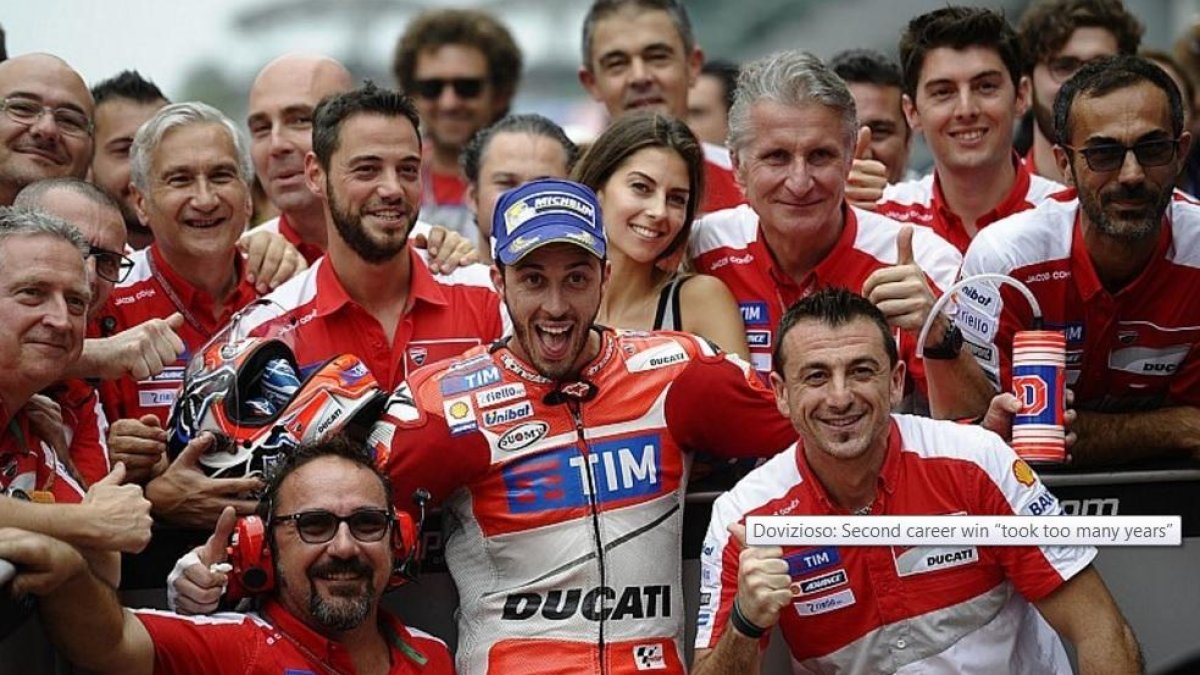 Dovizioso guanya a Malàisia i Marc Màrquez torna a caure